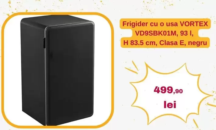 VD9SBK01M, 93 l, H 83.5 cm, Clasa E, negru