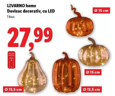 Dovleac decorativ, cu LED