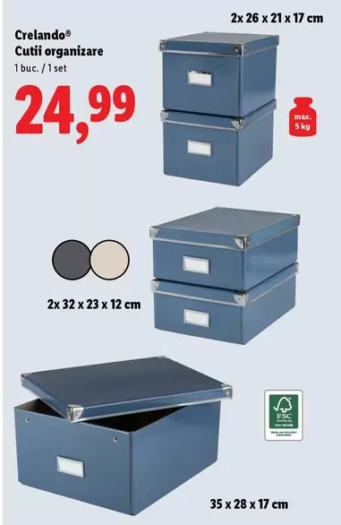 Cutii organizare