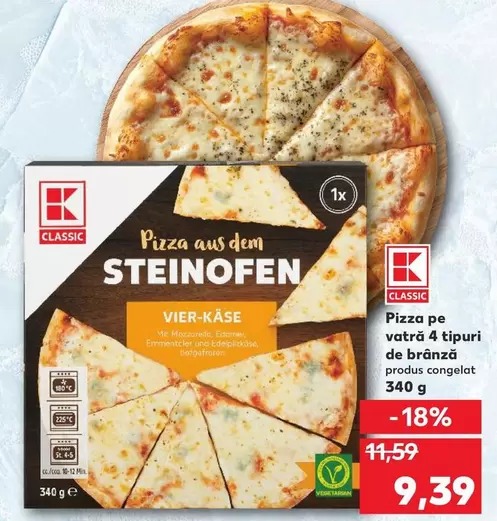 Pizza pe vatra 4 tipuri de brânză