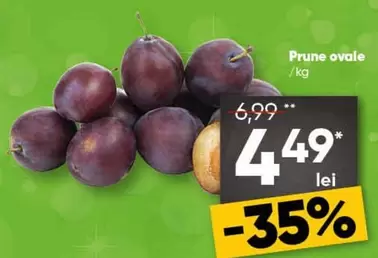 Prune ovale