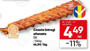 Coaste întregi afumate