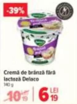 Cremă de brânză fără lactoză