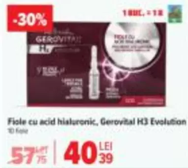 Gerovital - Fiole cu acid hialuronic,  H3 Evolution