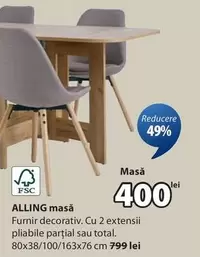 Total - ALLING masă