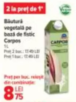 Băutură vegetală pe bază de fistic