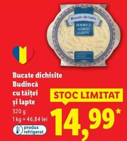 Budincă cu tăiţei și lapte