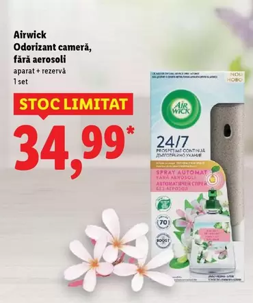 Odorizant cameră, fără aerosoli