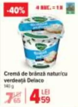 Cremă de brânză natur cu verdeață