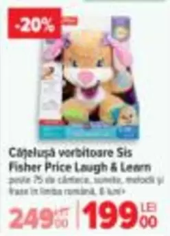 Cățelușă vorbitoare Sis Fisher Price Laugh & Learn