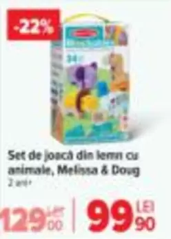 Set de joacă din lemn cu animale