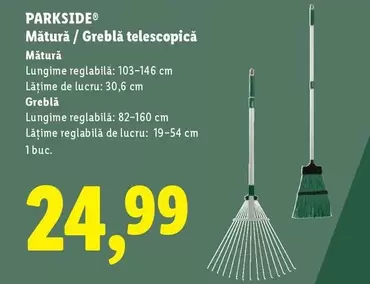 Mătură / Greblå telescopică
