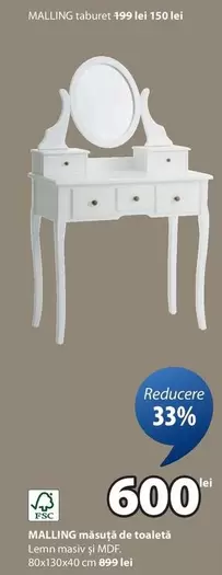 măsuță de toaletă