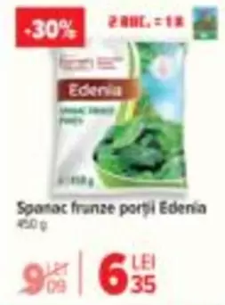 Spanac frunze porții