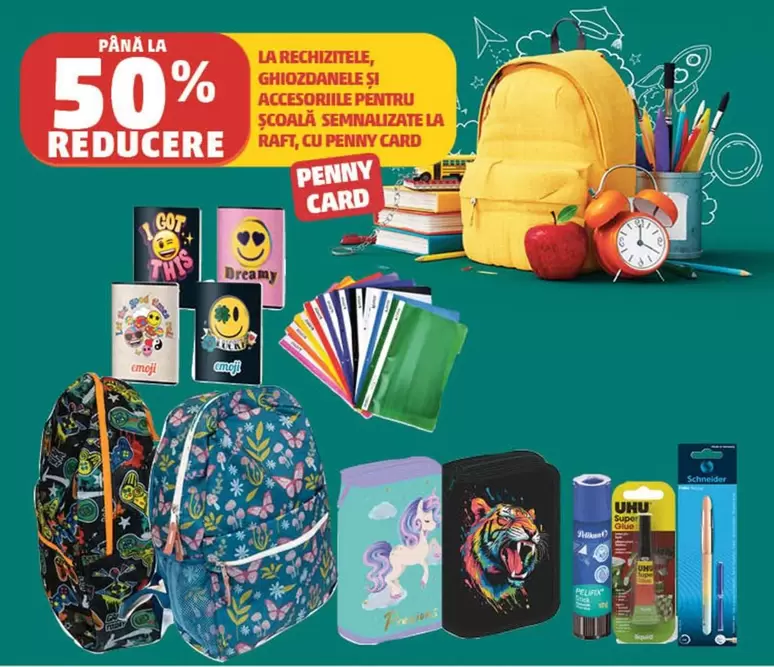 Rechizite, ghiozdanele și accesoriile pentru școală