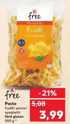 Paste fusilli/ penne/ spaghetti