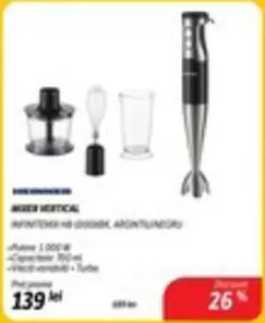 INFINTEMIX HB 1000BK ARGINTIU/NEGRU