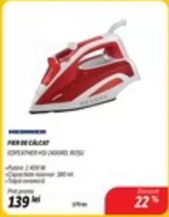 FIER DE CĂLCAT ED2FEATHER HD2260RD ROȘU