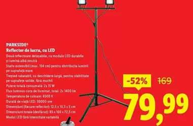 Total - Reflector de lucru, cu LED