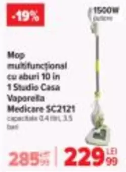 Mop multifunctional cu aburi 10 in 1 Studio Casa Vaporella Medicare SC2121