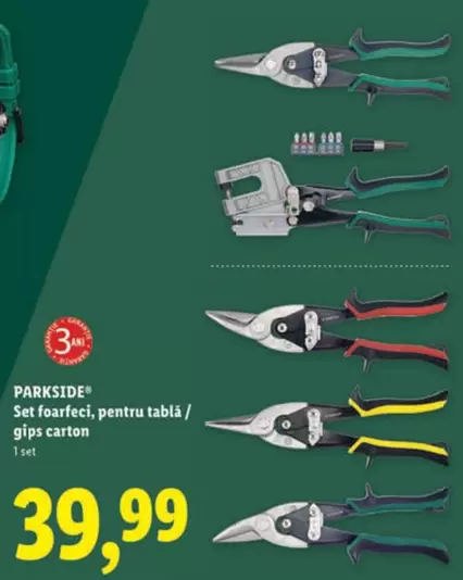 Set foarfeci, pentru tablă / gips carton
