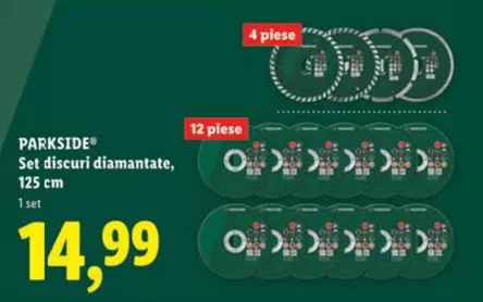 Set discuri diamantate, 125 cm