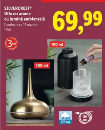 Difuzor arome cu lumină ambientală