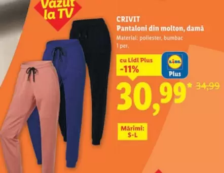 Pantaloni din molton, damă