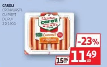 CRENVURSTI CU PIEPT DE PUI