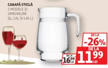 CARAFA STICLĂ