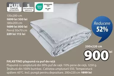 plapumă cu puf de rață