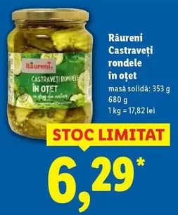 Castraveţi rondele în otet