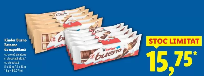 Kinder - Bueno Batoane de napolitană