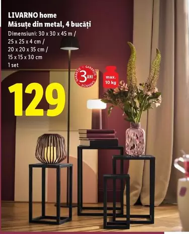 Măsuţe din metal, 4 bucăți