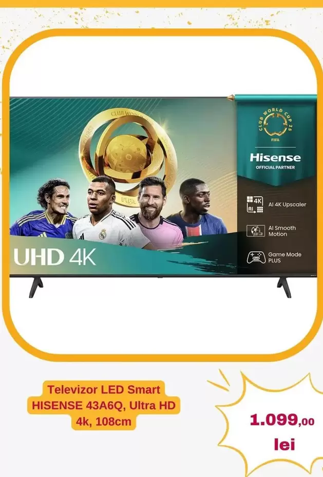 Fifa - LED Smart 4k, 106cm