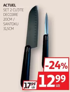 Actuel - SET 2 CUTITE DECOJIRE 20CM / SANTOKU 31,5CM
