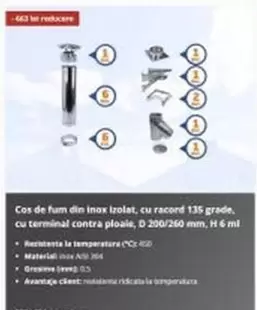 Cos de fum din inox Izolat
