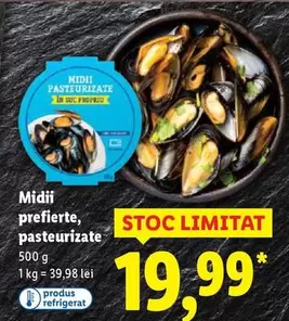 Midii prefierte, pasteurizate