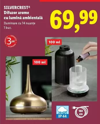 Difuzor arome cu lumină ambientală