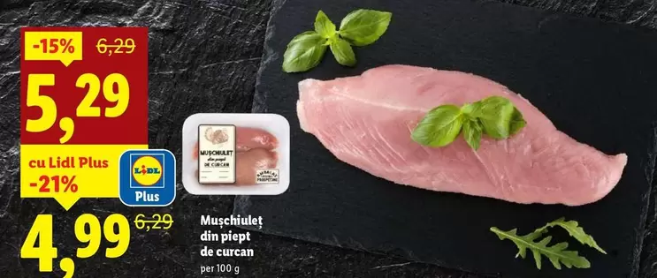 Muschiulet din piept de curcan