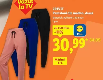 Pantaloni din molton, damá