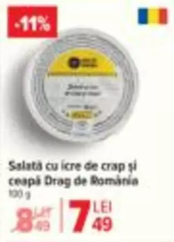 Salată cu icre de crap și ceapă