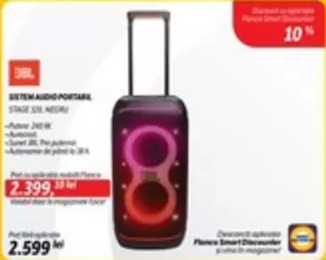 Jbl - SISTEM AUDIO PORTABIL STAGE 320, NEGRU