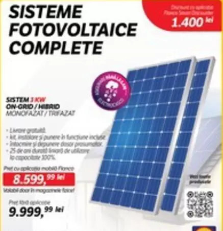 SISTEME FOTOVOLTAICE COMPLETE