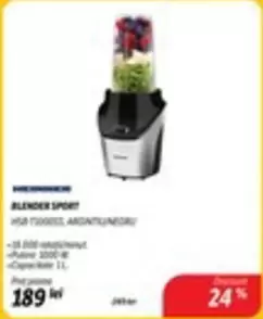 BLENDER SPORT HSB 712000SS, ARGINTIU/NEGRU