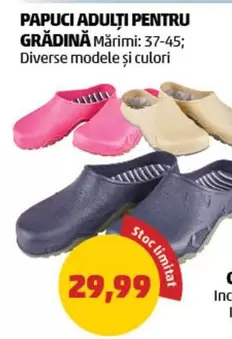 PAPUCI ADULŢI PENTRU GRĂDINĂ