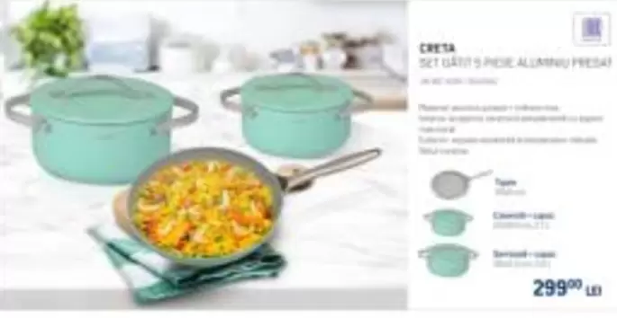 SET GĂTIT 5 PIESE ALUMINIU PRESAT