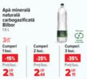 Apă minerală naturală carbogazificată