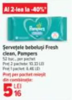 Pampers - Servețele bebeluși Fresh clean