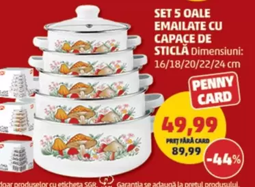 SET 5 OALE EMAILATE CU CAPACE DE STICLA